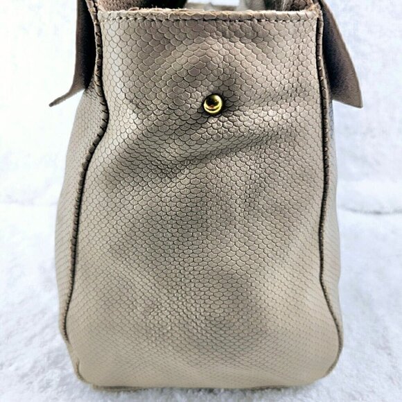 ELLIOTT LUCCA Ecru Textured Top Handle Crossbody Shoulder Bag Removable Strap - Picture 7 of 16